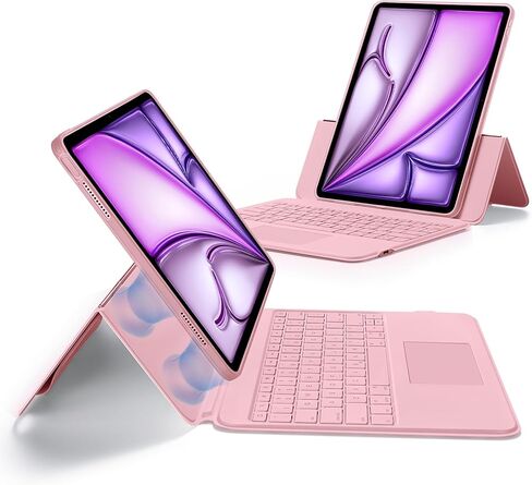 ESR Ascend Keyboard Case, iPad Air 11 Inch Case with Keyboard (M2), Magnetic Detachable, Adjustable Portrait/Landscape Stand for iPad Pro 11 (2022/2021/2020/2018), iPad Air 6(2024) /Air 5/4, White in Kuwait