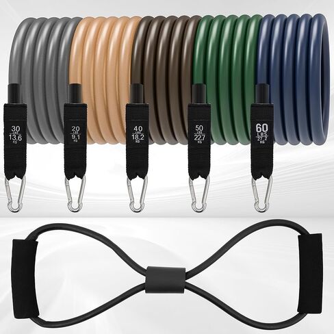 Pilates Bar Kit with Resistance Band for Working Out 200lbs Heavy Duty Resistance Band with Handles Bar Yoga Pilates Equipment for Men Women Home Gym Full Body Workout Equipment in Kuwait