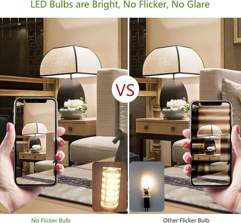 G9 LED Bulb, 6W Warm White 3000K G9 LED Light Bulbs,Equivalent 50W 60W Halogen Bulbs,No-Flicker Non-Dimmable,for Chandelier Home Lighting,6 Pack in Saudi Arabia
