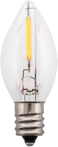 Creative Hobbies LED Night Light Bulbs, 4W 5W 6W 7W Incandescent Equivalent, C7 Candelabra Base, Indoor and Outdoor Christmas Light Strings, Electric Window Candles, Night Lights (25) in Kuwait