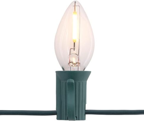 Creative Hobbies LED Night Light Bulbs, 4W 5W 6W 7W Incandescent Equivalent, C7 Candelabra Base, Indoor and Outdoor Christmas Light Strings, Electric Window Candles, Night Lights (25) in Kuwait
