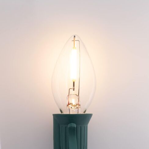 Creative Hobbies LED Night Light Bulbs, 4W 5W 6W 7W Incandescent Equivalent, C7 Candelabra Base, Indoor and Outdoor Christmas Light Strings, Electric Window Candles, Night Lights (25) in Kuwait