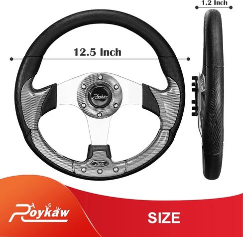 عجلة قيادة عربة الجولف الكلاسيكية من ألياف الكربون من Roykaw متوافقة مع EZGO TXT/RXV، Club Car DS/Precedent/Tempo، Yamaha ومعظم موديلات عربة الجولف، مقبض من البولي يوريثين in Saudi Arabia