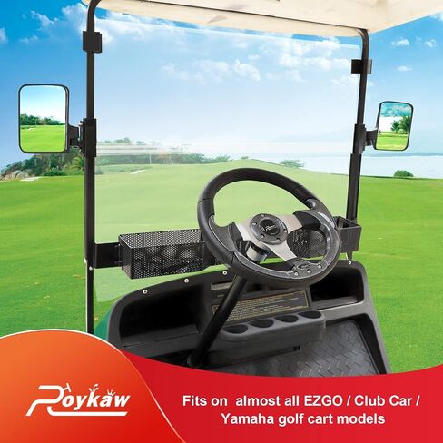 عجلة قيادة عربة الجولف الكلاسيكية من ألياف الكربون من Roykaw متوافقة مع EZGO TXT/RXV، Club Car DS/Precedent/Tempo، Yamaha ومعظم موديلات عربة الجولف، مقبض من البولي يوريثين in Saudi Arabia