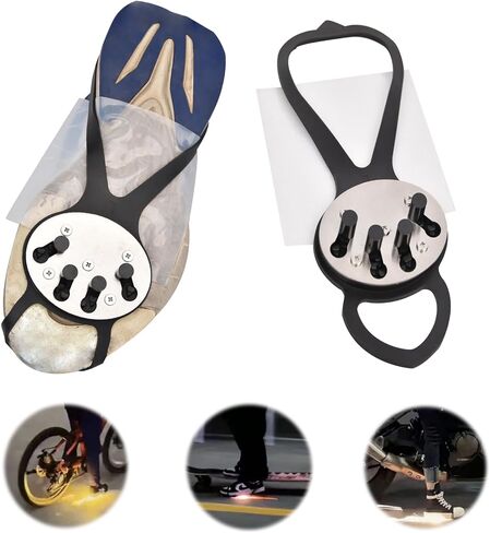 2024 New Outdoor Flint Skateboarding Bicycle Foot Brake Sparks Grinding Ground Motorcycle Sole Shoe Cover Skateboard Flint Set in Saudi Arabia