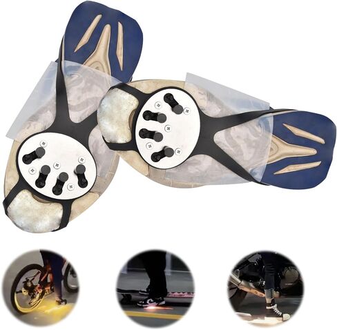 2024 New Outdoor Flint Skateboarding Bicycle Foot Brake Sparks Grinding Ground Motorcycle Sole Shoe Cover Skateboard Flint Set in Saudi Arabia