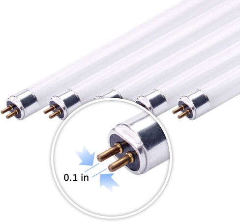 F54T5/865/HO Fluorescent Tube Light Bulb, 46 Inch, 54W, 6500K Daylight, 4200 Lumens, High Output, G5 Bi-Pin Base, 4FT T5 Grow Light Bulbs - 5 Pack in Saudi Arabia