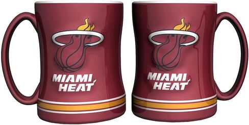 كوب قهوة من Boelter Brands NBA Miami Heat 298521، لون الفريق، 14 أونصة in Saudi Arabia