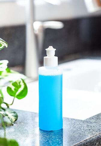 زجاجة ضغط بلاستيكية شفافة قابلة لإعادة الملء من JUVITUS سعة 6 أونصة مع موزع غطاء سحب (6 عبوات) in Kuwait