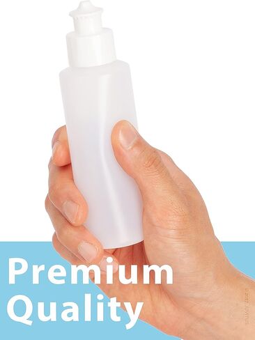 زجاجة ضغط بلاستيكية شفافة قابلة لإعادة الملء من JUVITUS سعة 6 أونصة مع موزع غطاء سحب (6 عبوات) in Kuwait