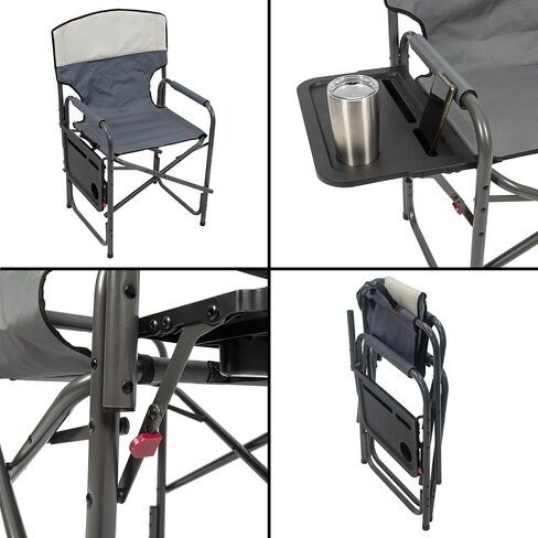 Rio Brands Broadback Compact Design Directors Outdoor Folding Camping Chair, Set of 2, Slate/Putty in Saudi Arabia