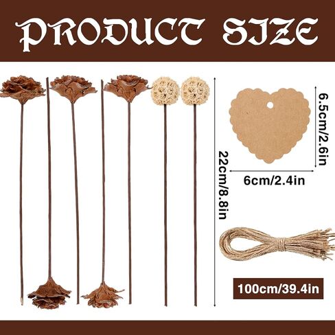 الذكرى السنوية الخامسة للزفاف من الخشب والورد وباقة الكوبية الاصطناعية، ملصق الذكرى السنوية الخامسة للزفاف من الخشب مع خيوط لهدايا الزوجين، ديكور طاولة المنزل بنفسك in Kuwait