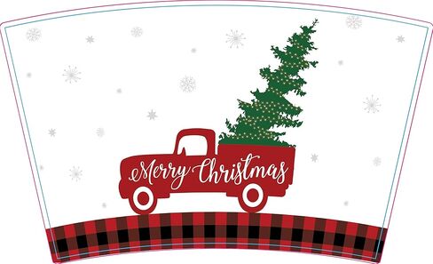 Elanze Designs Merry Christmas Red Truck Holiday كوب سفر من الفولاذ المقاوم للصدأ سعة 16 أونصة مع غطاء in Kuwait