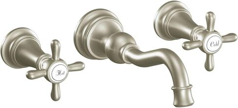 Moen Brushed Gold Weymouth 2-Handle Wall Mount High-Arc Bathroom Faucet (Valve Sold Separately), TS42112BG in Saudi Arabia