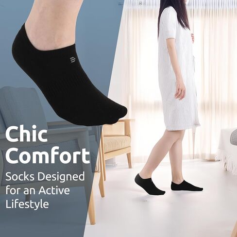 4 أزواج من جوارب DuraSocks بدون عرض من قطن الخيزران للنساء والرجال بدون خياطة وخالية من الروائح in Saudi Arabia