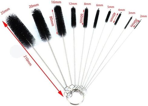 Leadigol 20PCS Long Nylon Cleaning Bottle Brush,Tube Brush Wire Scrub Set,Drinking Straw Cleaning Brush Nylon Pipe Tube Cleaner,Reusable Cleaner for Narrow Neck Bottles Cups with Hook in Saudi Arabia