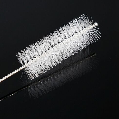 Leadigol 20PCS Long Nylon Cleaning Bottle Brush,Tube Brush Wire Scrub Set,Drinking Straw Cleaning Brush Nylon Pipe Tube Cleaner,Reusable Cleaner for Narrow Neck Bottles Cups with Hook in Saudi Arabia