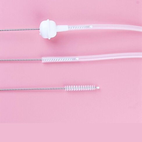 Leadigol 20PCS Long Nylon Cleaning Bottle Brush,Tube Brush Wire Scrub Set,Drinking Straw Cleaning Brush Nylon Pipe Tube Cleaner,Reusable Cleaner for Narrow Neck Bottles Cups with Hook in Saudi Arabia