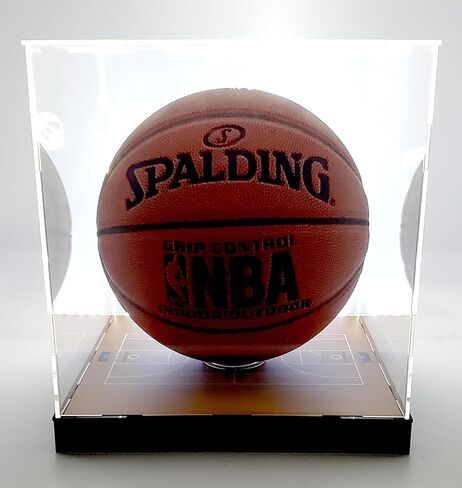 صندوق عرض بمصابيح LED لكرة القدم من الأكريليك مزود بمرآة لعرض الأحذية وحماية من الأشعة فوق البنفسجية (كرة القدم) in Kuwait