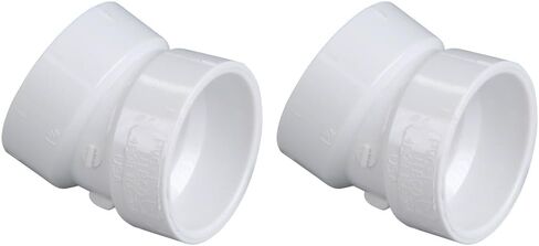 NIBCO - K07940C C4808 3 HXH 22 1/2 ELBOW PVC، أبيض، C48083، 3 بوصة (عبوة من قطعتين) in Kuwait