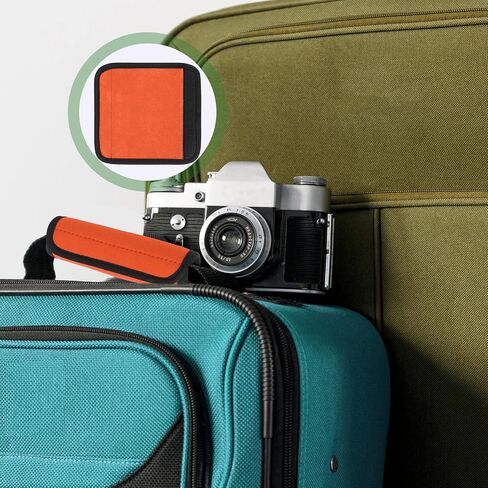 Neoprene Luggage Handle Wrap, 2 Pcs Suitcase Tags Identifiers, Luggage Handle Wraps for Suitcase, Bright Luggage Markers Airport Travel Accessories for Luggage/Suitcase (Black, Green) in Saudi Arabia