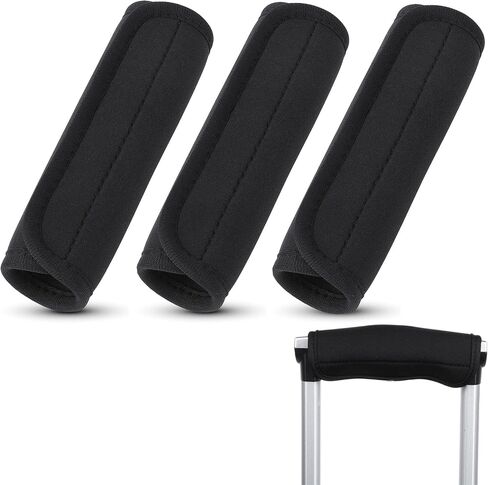 Neoprene Luggage Handle Wrap, 2 Pcs Suitcase Tags Identifiers, Luggage Handle Wraps for Suitcase, Bright Luggage Markers Airport Travel Accessories for Luggage/Suitcase (Black, Green) in Saudi Arabia