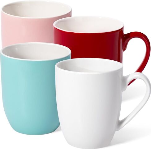 Urbanstrive 16 oz Large Coffee Mugs Set of 4 Ceramic Coffee Mug Multicolor Coffee Cups Tea Cups Idea Gift for Women Men House Warming Gifts New Home Office, Multicolor 4 Pack in Kuwait