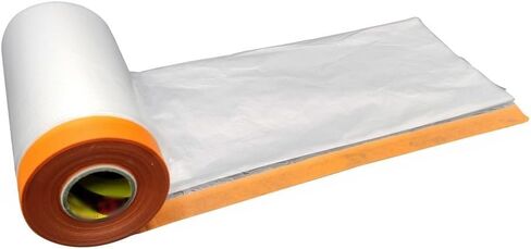 Plastic Sheeting Automotive Masking Tape – Multi Pack – No Residue Orange Painters Tape with Masking Plastic – Heat Resistant Car Paint Tape Masking Paper - 65 Feet (3, 35 Inch) in Saudi Arabia