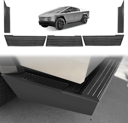 غطاء واقي الباب الخلفي من BestEvMod متوافق مع ملحقات Tesla Cybertruck 2023 2024 لسرير الشاحنة والباب الخلفي وغطاء عتبة الشاحنة وغطاء حماية TPE in Saudi Arabia