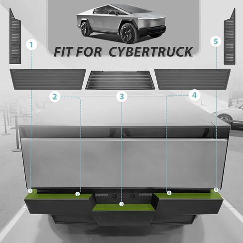 غطاء واقي الباب الخلفي من BestEvMod متوافق مع ملحقات Tesla Cybertruck 2023 2024 لسرير الشاحنة والباب الخلفي وغطاء عتبة الشاحنة وغطاء حماية TPE in Saudi Arabia
