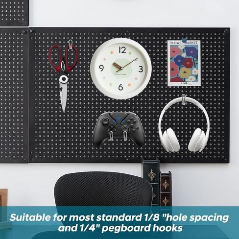 Daanxw Pegboard Rack Garage Storage,Steel Pegboard Heavy Duty- 3 Pack 16-Inch X 24-Inch Metal Peg Board Tool Organization Panels (Black) in Kuwait