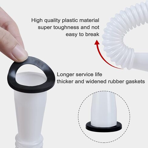 Gas Can Spout Replacement, Gas Can Nozzle. Hose Length is 8.1 in, Easier to use. For most 1/2/5/10 gal oil cans. With Gas Tank Vent Caps, Thick rubber pad, Spout Cover, Base Caps (6 Kit-Yellow) in Kuwait