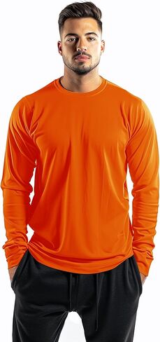 5 Pack Mens Long Sleeve Shirts Quick Dry Moisture Wicking Athletic Running Gym Workout T Shirts in Kuwait