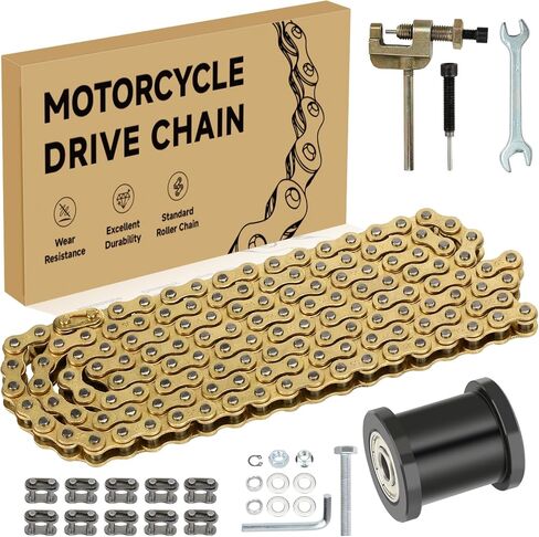 #35 Chain 140 Links Mini Bike Chain Tensioner for Coleman CT100U CC100X Baja Doodle Bug DB30 Predator 212cc 79cc 97cc 100cc Motovox MBX10 MBX11 Mega Moto MM-B80 105cc Mini Bike Go Kart Parts in Kuwait