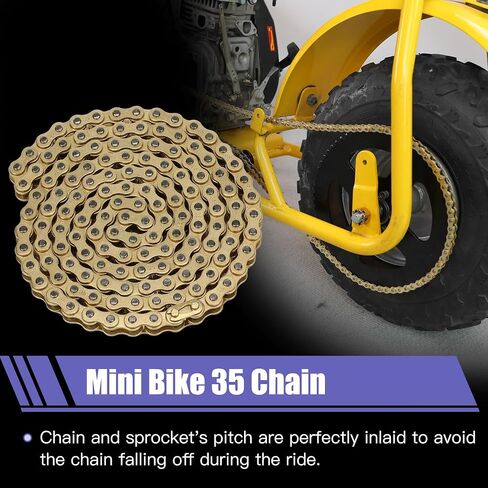 #35 Chain 140 Links Mini Bike Chain Tensioner for Coleman CT100U CC100X Baja Doodle Bug DB30 Predator 212cc 79cc 97cc 100cc Motovox MBX10 MBX11 Mega Moto MM-B80 105cc Mini Bike Go Kart Parts in Kuwait