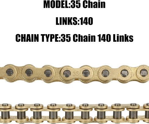 #35 Chain 140 Links Mini Bike Chain Tensioner for Coleman CT100U CC100X Baja Doodle Bug DB30 Predator 212cc 79cc 97cc 100cc Motovox MBX10 MBX11 Mega Moto MM-B80 105cc Mini Bike Go Kart Parts in Kuwait