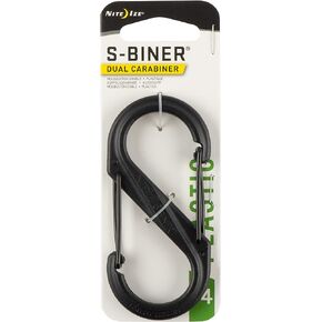 Carabiner Clip, 3-1/2 in., Plastic, Black