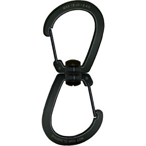 Sun Company HikeHitch 360 - Rotating Double Carabiner | Dual Clip with Smooth 360 Degree Swivel for Hiking, Camping, Backpacking, or Dog Walking