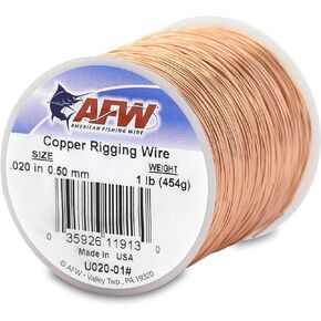 AFW 0.020-Inch Diameter Copper Rigging Wire, 1-Pound, Copper