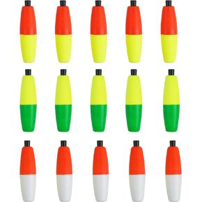 AGOOL Peg Floats Fishing Bobbers, Catfish Floats Foam Cigar Fishing Float Bobbers Catfish Rig Slip Bobbers Fishing Cork Bobbers with Pipe Plug for Catfish Santee Rig Freshwater Saltwater Fishing