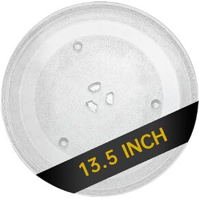 10.5" Microwave Glass Turntable Plate, 10.5" / 27cm Microwave Tray Replacement Glass Plate, Glass Tray Replacement for LG, GE, Magic Chef, Hotpoint, Panasonic, Kenmore, etc