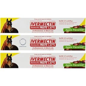 Ivermectin Paste - Horse Wormer 6.08 Grams (3-Pack) + TL Bundles Sticker Included
