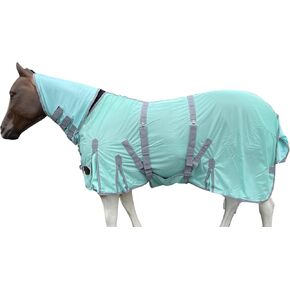 Superior Heavyduty Horse Fly Sheet with Neck and Detachable Belly Band | Horse Fly Sheet with Belly Band | Horse Summer Sheet (72, White) in Kuwait