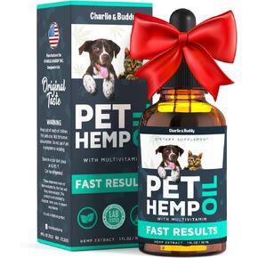 Charlie & Buddy Hemp Оil for Dogs Cats - Helps Pets with Аnxiеty, Pаin, Strеss, Slееp, Аrthritis, Sеizures Rеlief - Нiр Jоint Hеalth - Cаlming Trеats