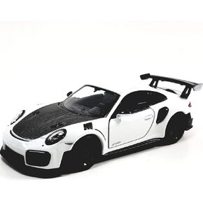 Kinsmart 2010 Porsche 911 GT2 RS Egghell White 1/36 Scale Diecast Metal Model Toy Sports Car