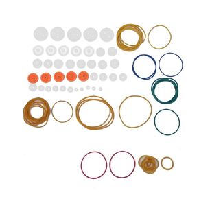 84 Pcs Transmission Belt Pulley Rubber Band Combination Set for DIY Model Toy