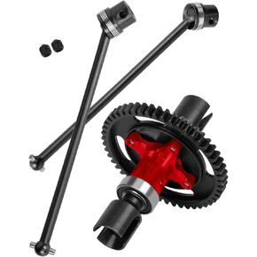 RC 50T Diff Gear & Drive Shafts Axles Upgrades Part for 1/8 Kraton 6s,Front & Rear Center CVD,Steel #45 Driveshafts with 50T Slipper,Navy Blue