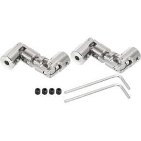 MECCANIXITY RC Car Drive Shaft CVD Center Drive Shaft with M3 Grub Screws Metal 45-49mm Silver for B16 RC Truck Crawler Car Pack of 2