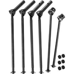 RC Drive Shafts Axles Upgrades Part for Arrm a 1/8 Kraton 6S BLX,Steel #45 Front & Rear Driveshaft,Center CVD Dogbone,6pcs,Silver