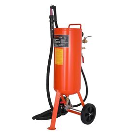 VEVOR 10 Gallon Heavy-Duty Sand Blaster, 60-110 PSI High Pressure Sandblaster, Portable Abrasive Blasting Tank, Air Sand Blasting Kit with 2 Ceramic Nozzles & 7.5ft Hose for Paint, Stain, Rust Removal